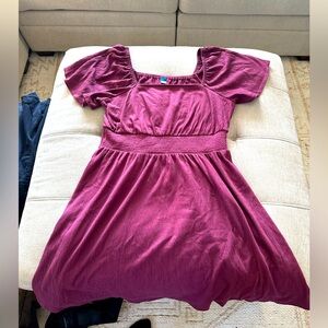 Waist defined flutter sleeve mini dress